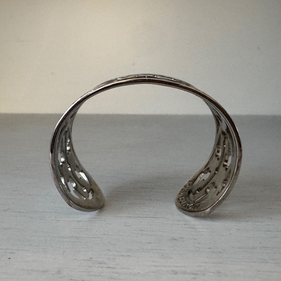 Tory Burch Silver Miller T Logo Cuff Bracelet C - Picture 4 of 6